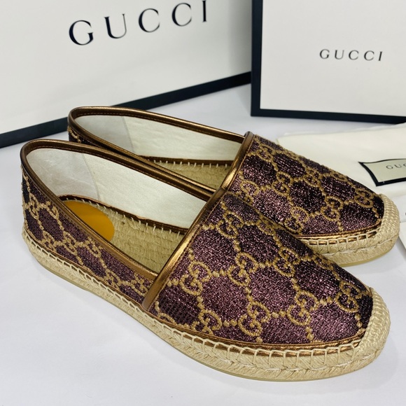 🎄Host Pick🎄Gucci Women’s GG Espadrilles SIZE 39.5 AUTHENTIC NWB Model 619960 - Picture 9 of 12